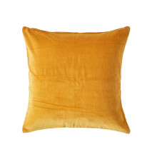 (Mustard, 60 x 60 cm) Velvet Cushion Cover