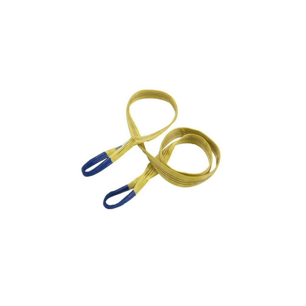 Braun 30042HB Lifting Strap Maximum Load 3 000 kg with Re-enforced End-Loops 4 m Yellow