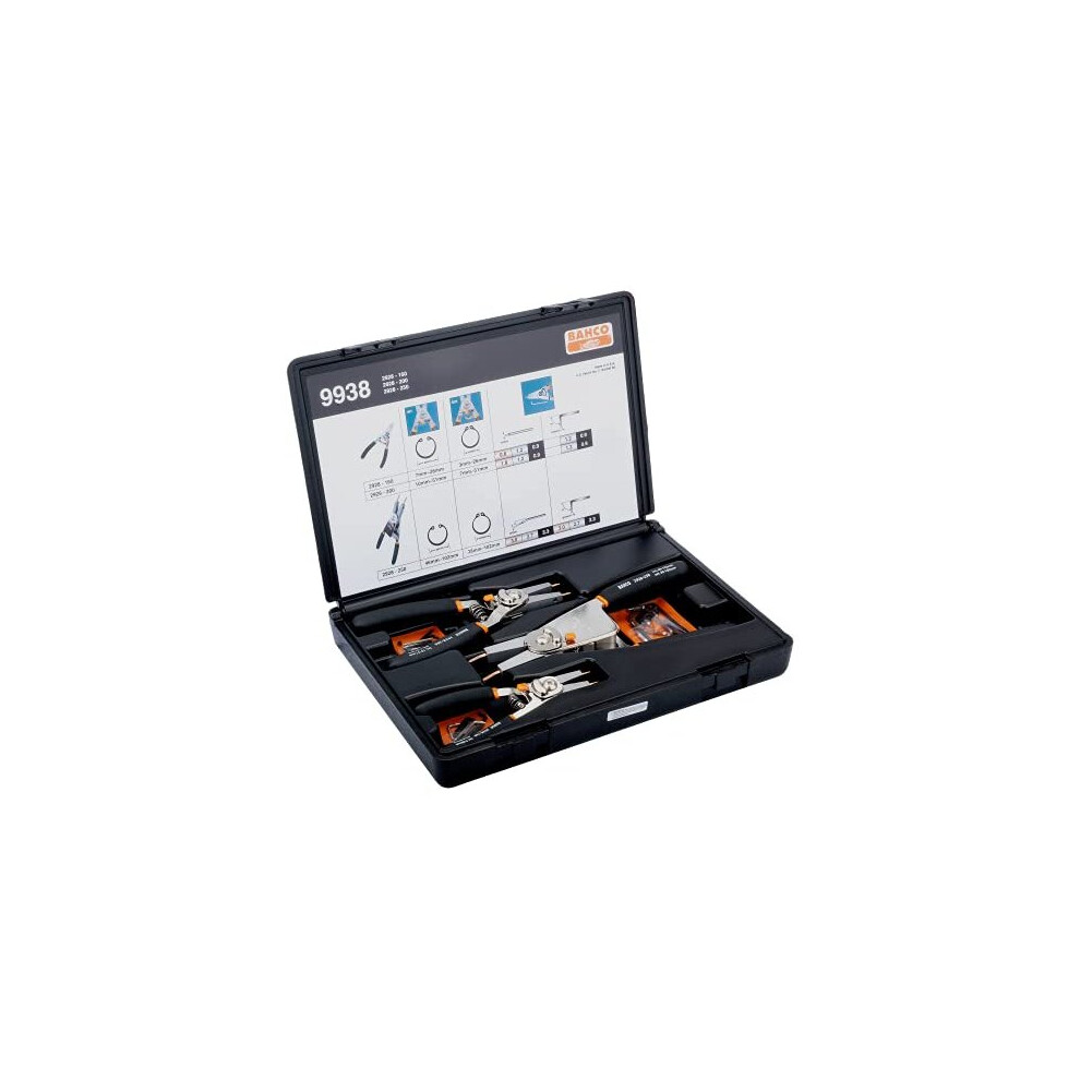 Bahco 9938 Bh9938 Circlip Pliers Set Black/Red Set Of 3 Pieces