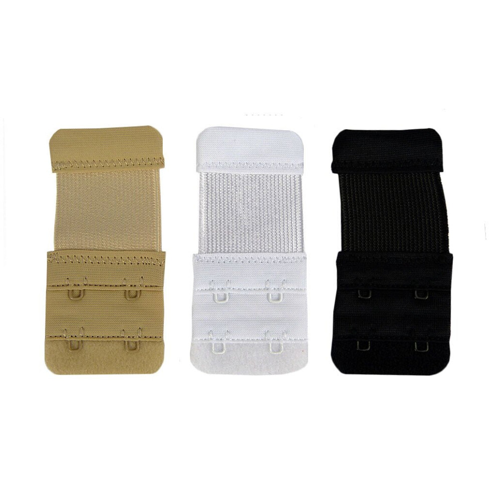Hyfive () Bra Extenders Ladies Bra Extension Straps 3 Pack Multicoloured