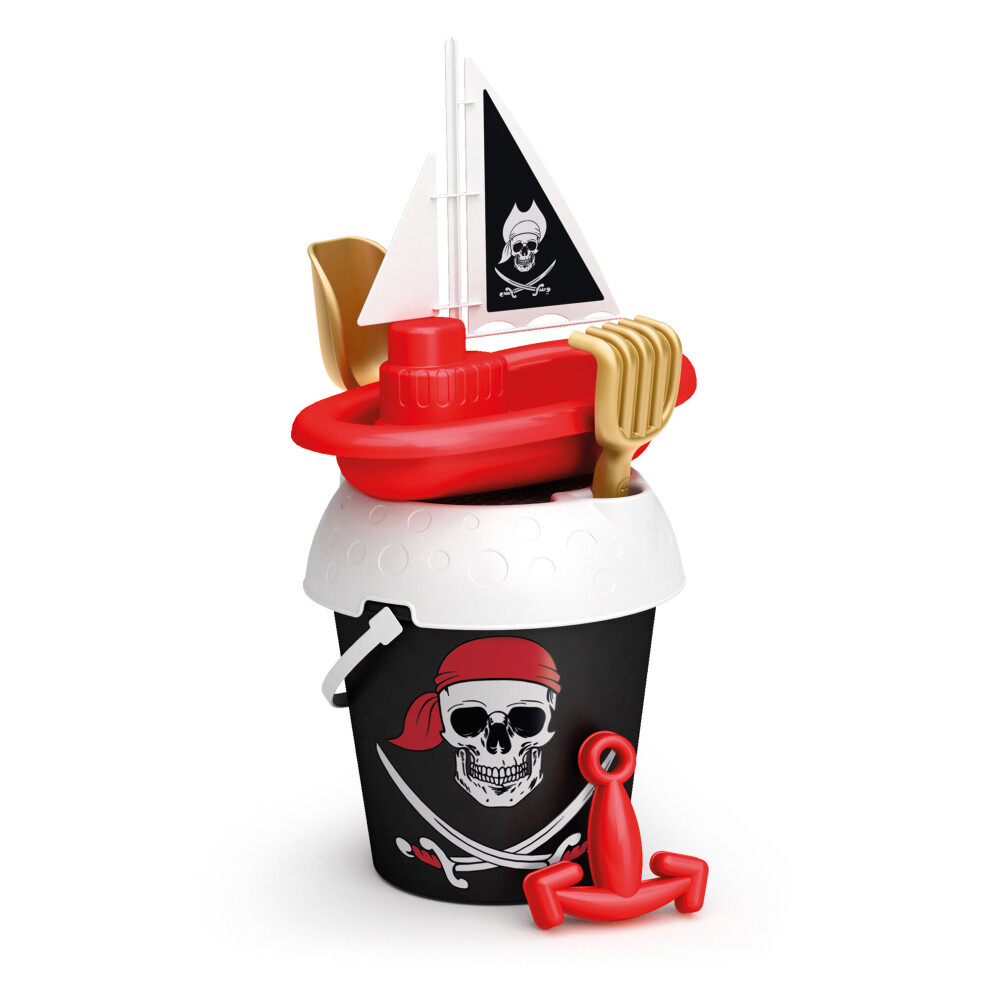 (Bucket & Boat) Kids Disney Plastic Pirates Beach Bucket And Spade