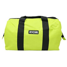 Ryobi Green Wide Mouth Collapsible Genuine OEM Contractor?s Bag w/ Full Top Single Zipper Action and Cross X Stitching