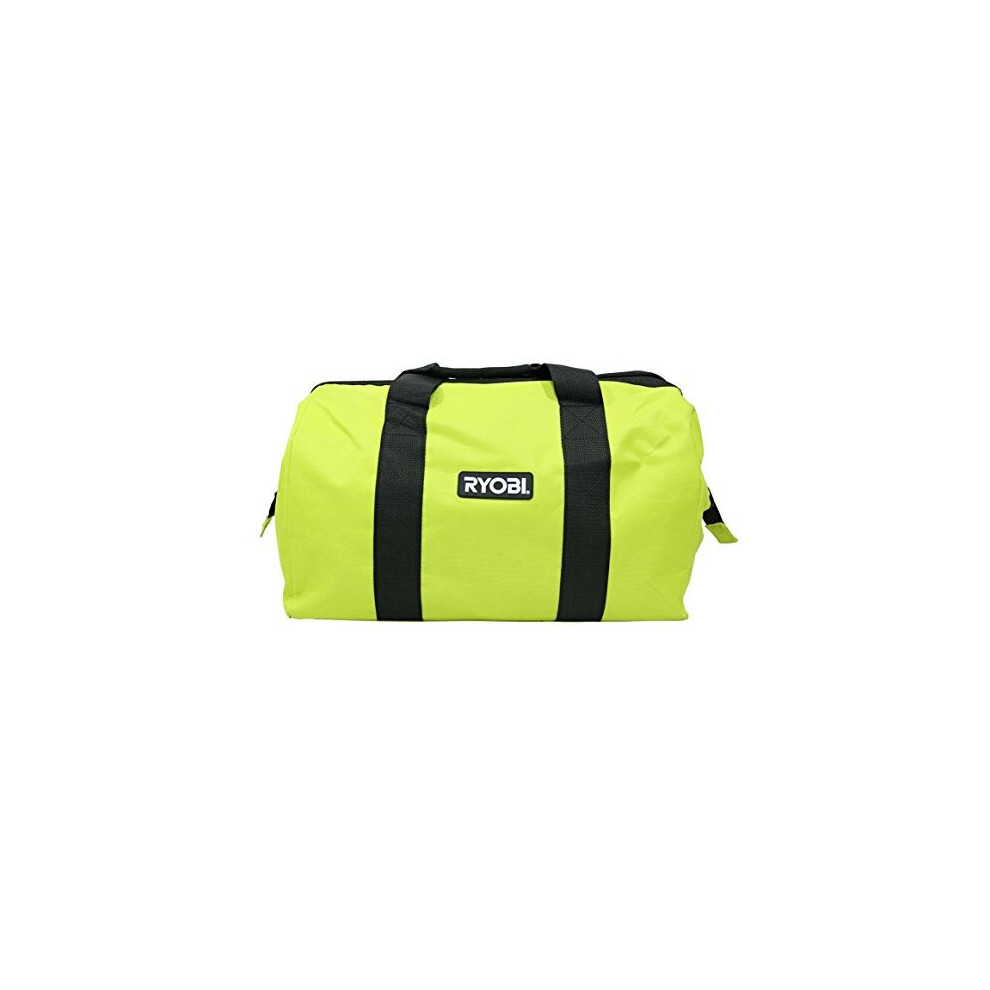 Ryobi Green Wide Mouth Collapsible Genuine OEM Contractor?s Bag w/ Full Top Single Zipper Action and Cross X Stitching