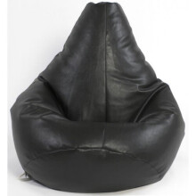 Black Faux Leather Highback