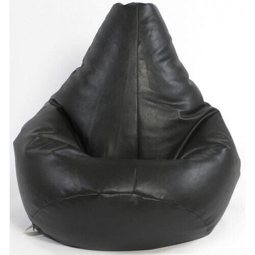 Black Faux Leather Highback