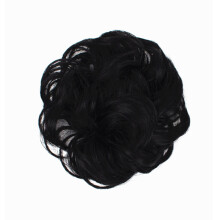 (Black) Messy Bun Scrunchie Hair Extension