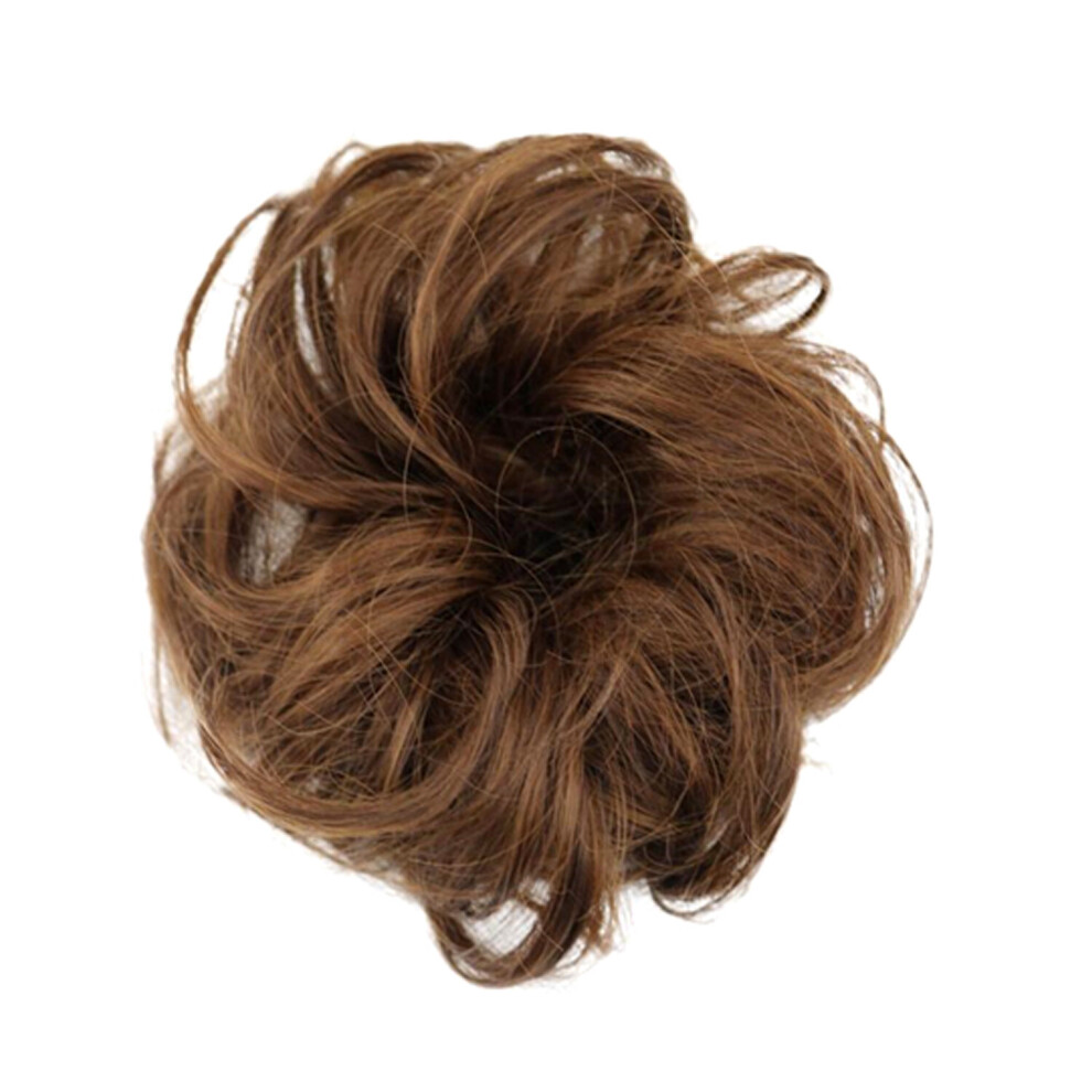 (Light Brown) Messy Bun Scrunchie Hair Extension