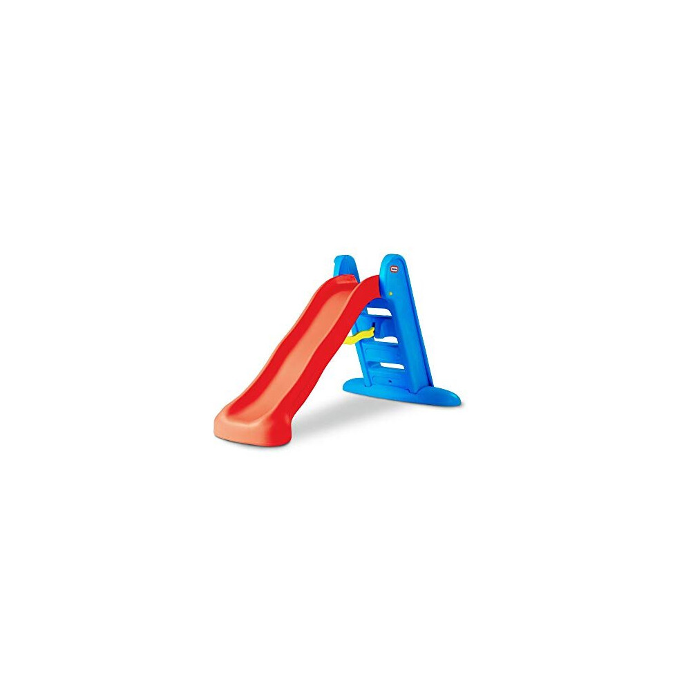 Little Tikes Easy Store Large Slide - Playset for Indoor or Outdoor Use - Durable  Stable  Kid-Safe - Folds for Easy Travel & Storage - Red & Blue