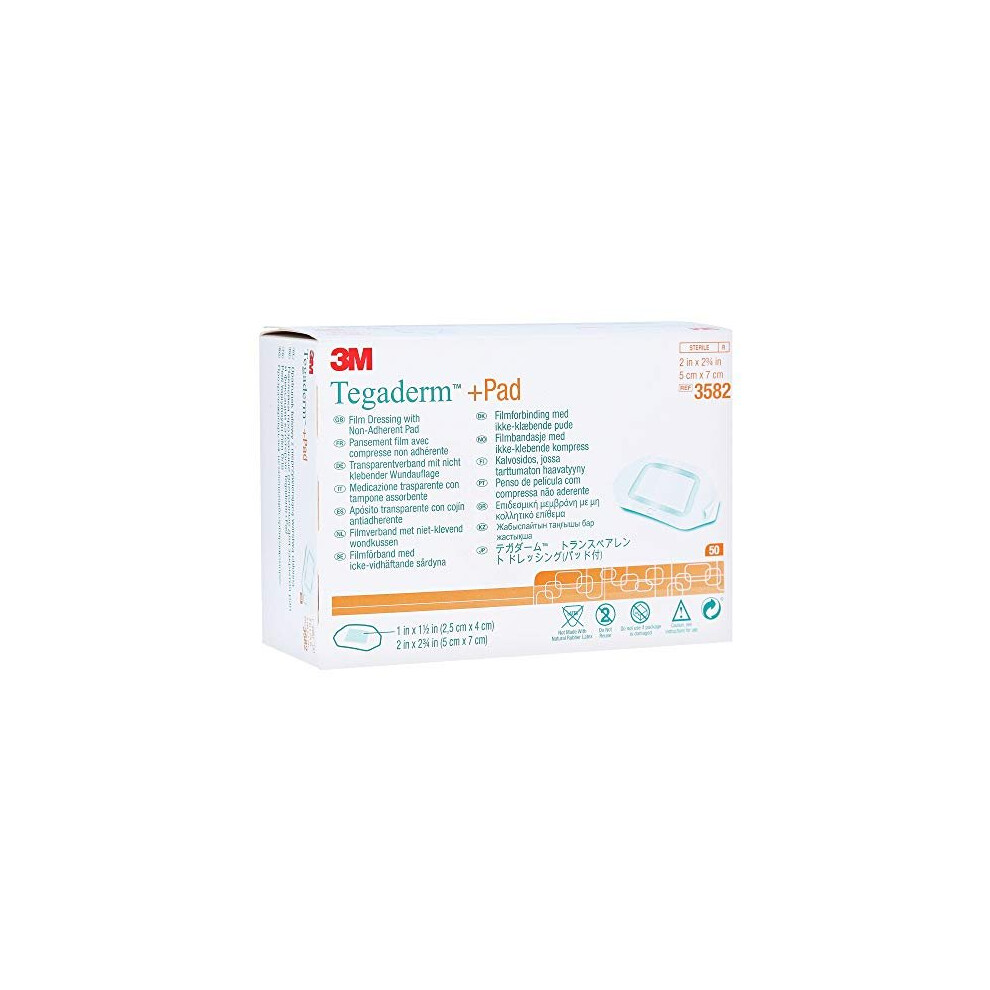 3M Tegaderm 3582 Bandages Pad 5 Cm X 7 Cm (Pack Of 50)