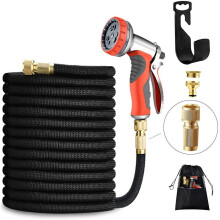UPGRADED Expandable Hose 150FT 45M Garden Hose with Double Latex Core Hose Pipe Solid Brass Fittings