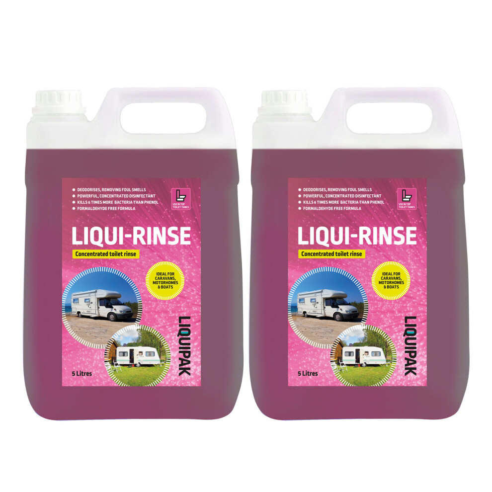 (10L) Liquipak Liqui-Rinse |Pink Toilet Chemical Fluid