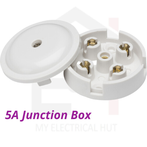 5 Module Junction Box 5A Junction Box 4 Terminal 59mm Electrical Wiring Connector White on OnBuy