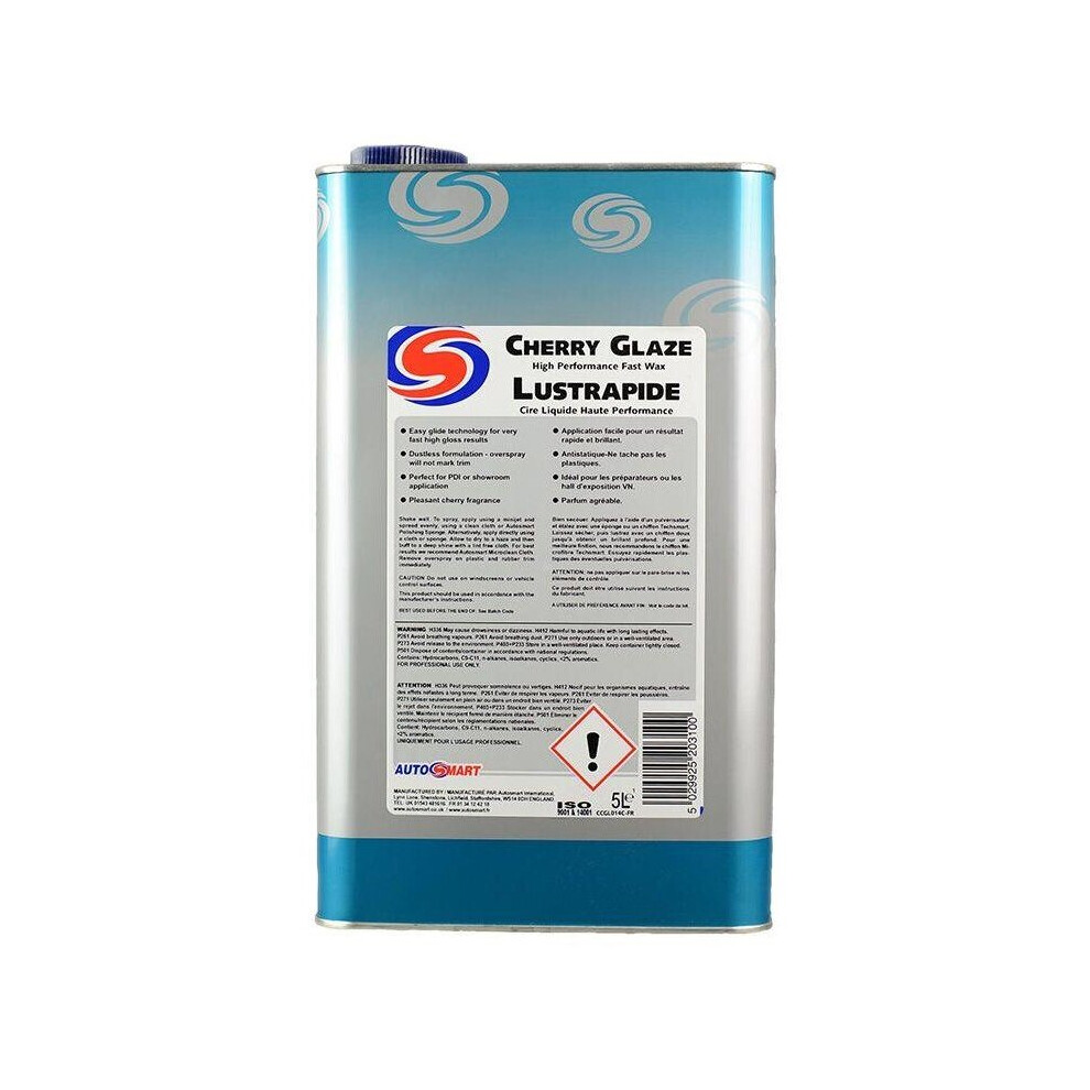 Autosmart Cherry Glaze High Performance Fast Wax - 5 Litres