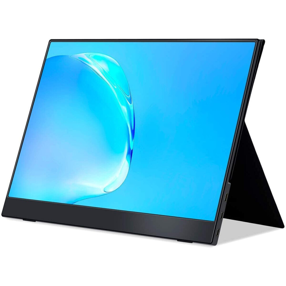 15.6 Inch Fhd Hdr Freesync Zero Frame Usb-C Computer Display With Dual Type-C Mini Hdmi For Laptop Pc Phone Mac Surface Xbox Ps4, With Smart Case 744038062288