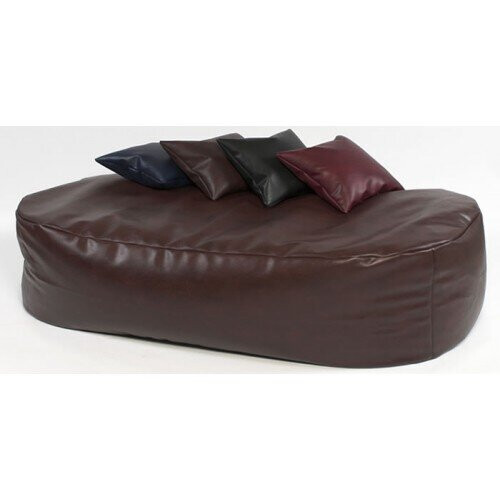 Brown Faux Leather Bed 5ft
