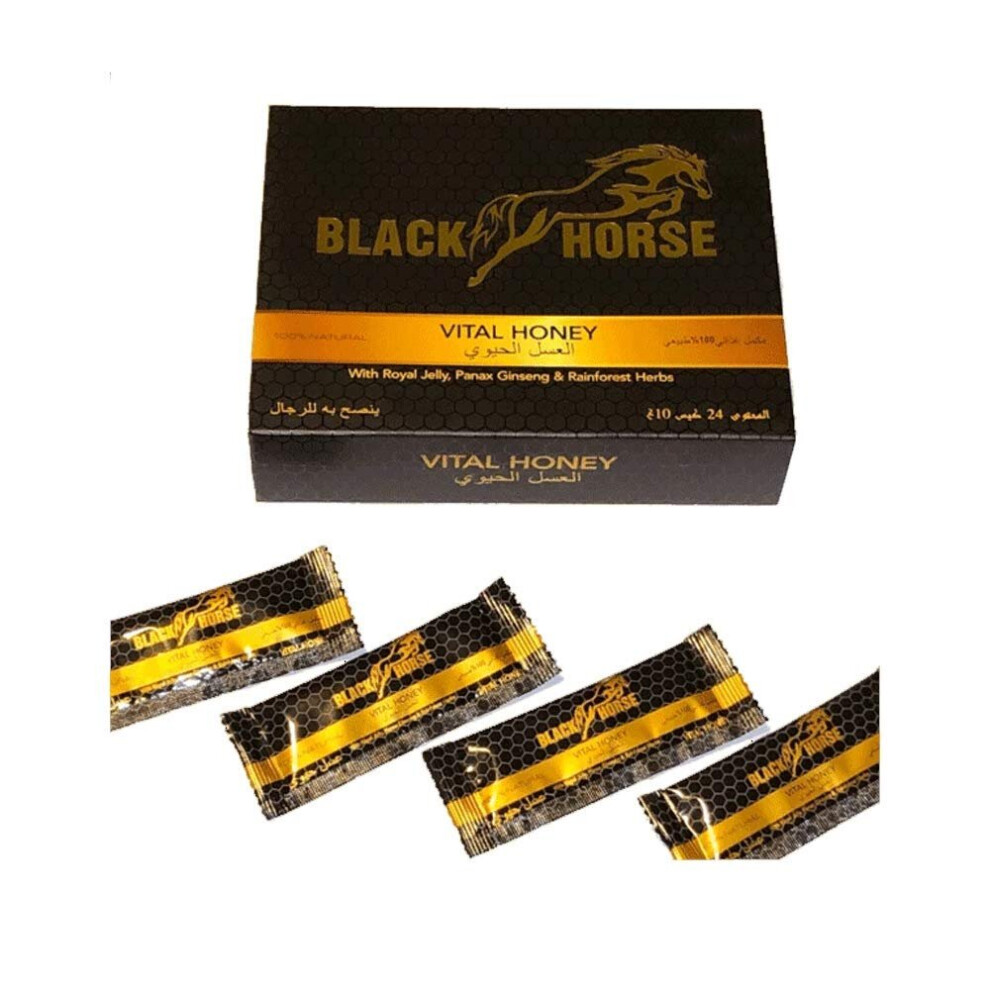 Black Horse Royal Honey 24 Sachets, 10 g Each