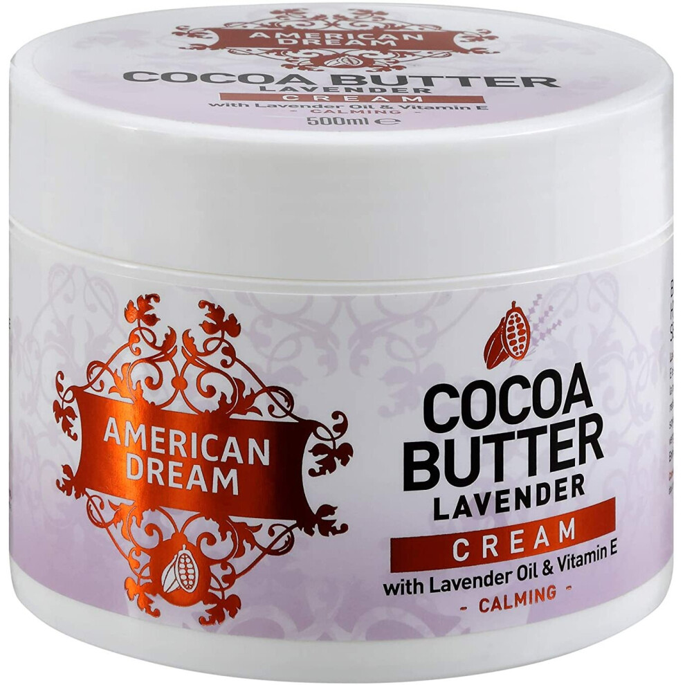 American Dream Cocoa Butter Infused With Oil & Vitamin E 500Ml Lavender/Cream
