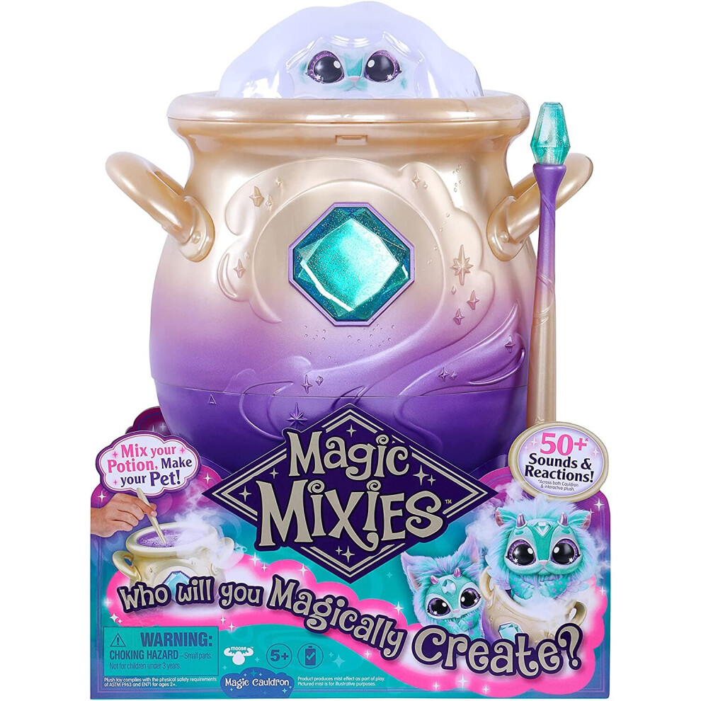 My Magic Mixies Magic Cauldron Interactive 8 Inch Plush - Blue