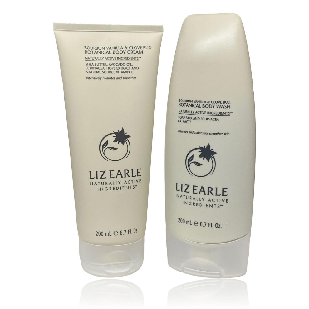 Liz Earle Bourbon Vanilla & Clove Bud Botanical Body Wash & Body Cream 200ml