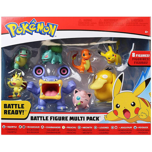 8pcs Set Pokemon Battle Action Figure Multi Pack Pikachu Meowth