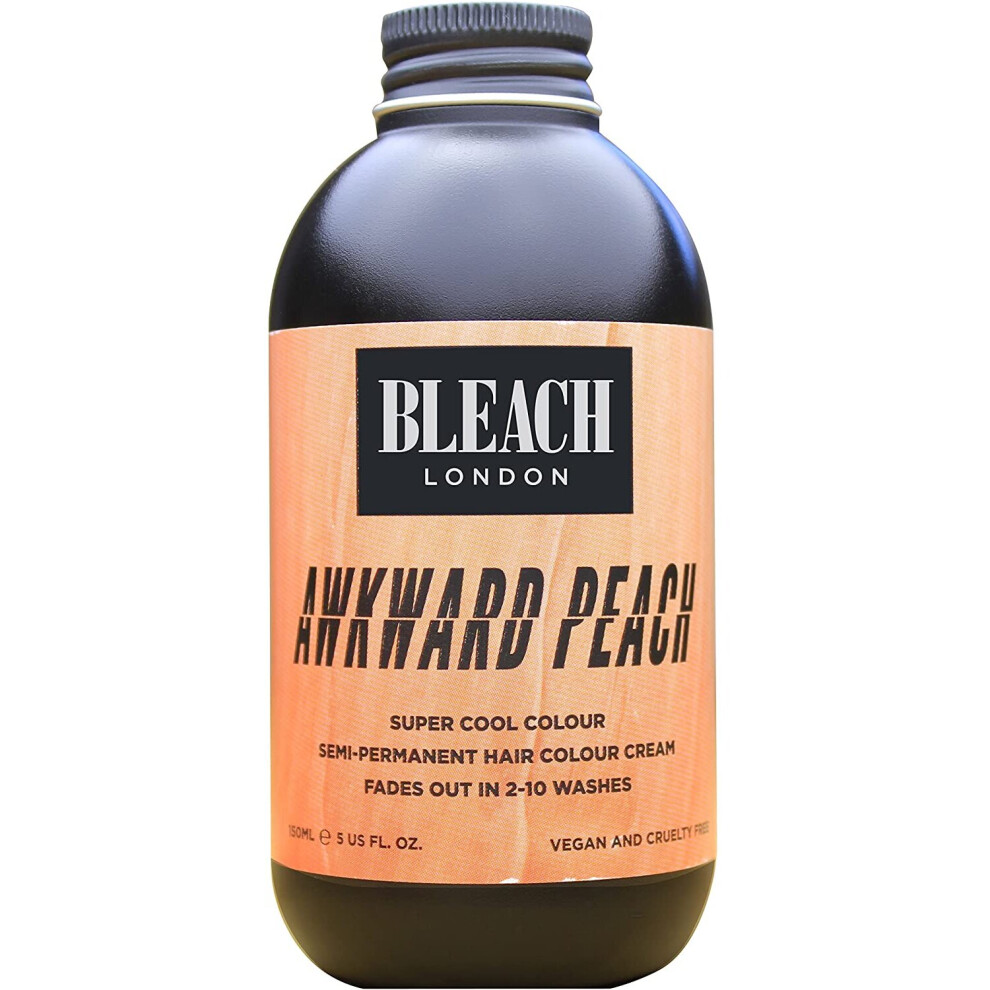 Bleach London Super Cool Semi-Permanent Hair Colour Cream, 150 Ml, Awkward Peach