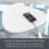Portable Smart Side Table Bluetooth Speaker With Wireless & USB Charging Dock (White) 6