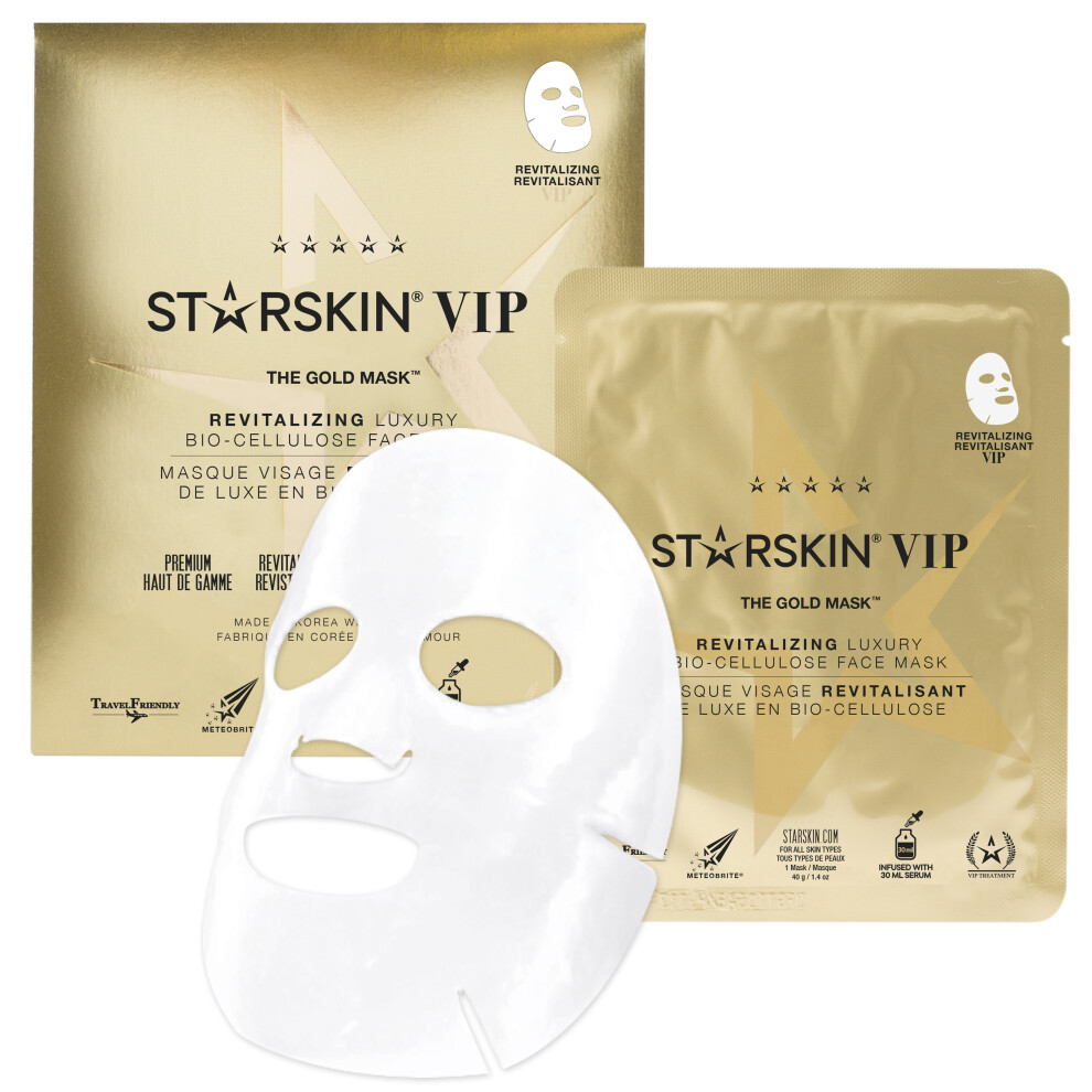 STARSKIN The Gold Mas VIP Revitalising Luxury Coconut Bio-Cellulose Second Skin Face Mask