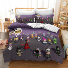 (15, Single(135x200 cm)) ROBLOX Bedding Single Double Duvet Cover Cartoon Kids Quilt Cover
