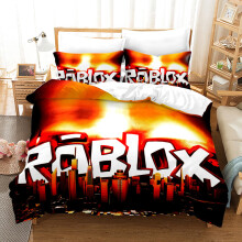 (21, Double(200x200 cm)) ROBLOX Bedding Single Double Duvet Cover Cartoon Kids Quilt Cover