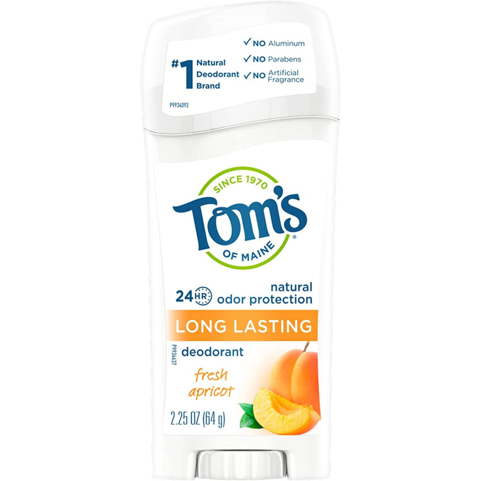 Toms Of Maine Natural Long-Lasting Deodorant Stick Apricot - 2.25 Oz (64 G)