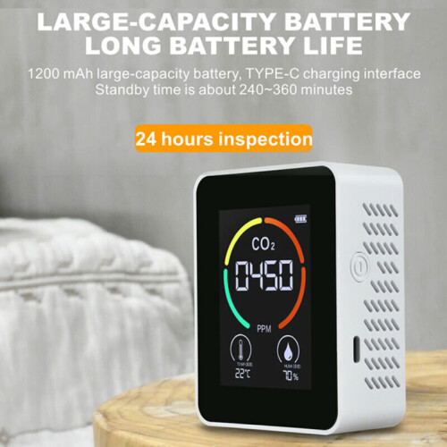 Indoor Portable CO2 Detector Multifunctional Thermohygrometer Home Digital C1C9 2