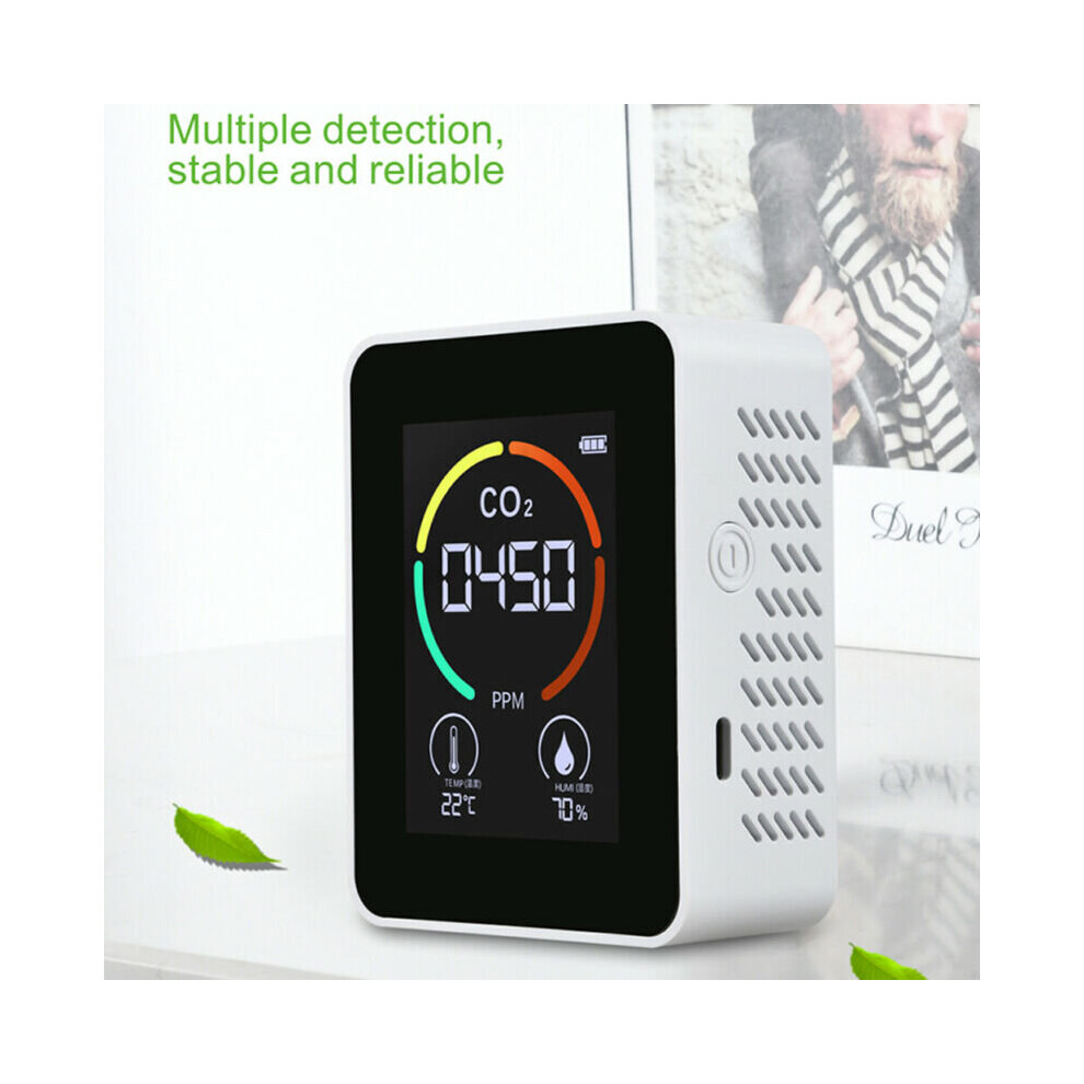 Indoor Portable Co2 Detector Multifunctional Thermohygrometer Home Digital C1c9 7632472683004