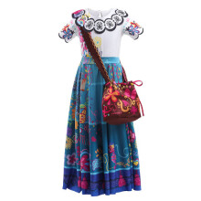 (Long, 7-8 Years) AmzBarley  Encanto Mirabelle Ruffle Skirt Role Play Costume