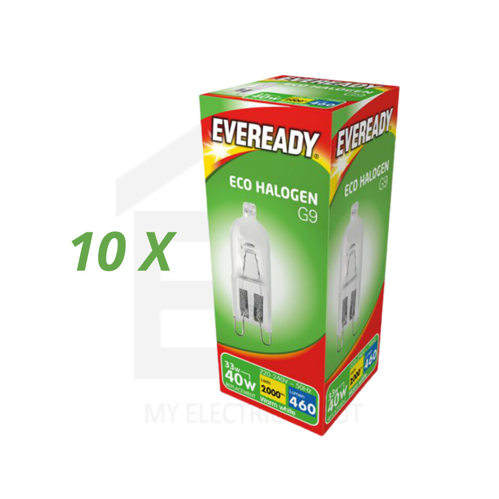 Eveready G9 Halogen Eco Capsule Dimmable Bulb 33W(40W) 240V