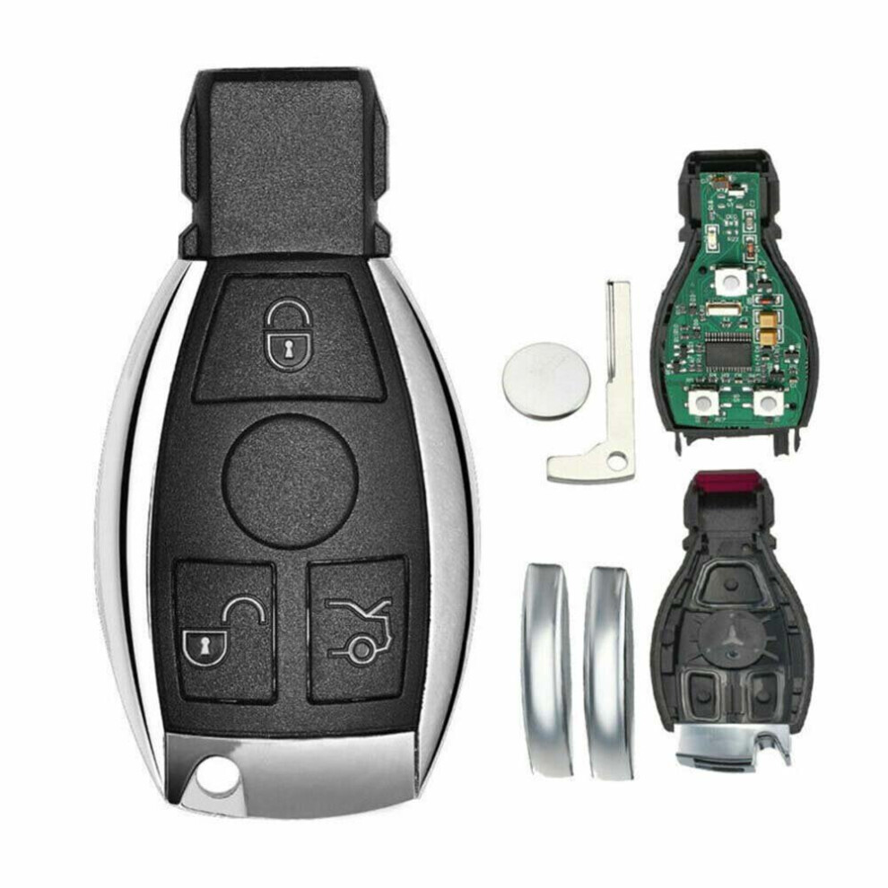 433Mhz Smart Remote Key Fob 3 Button For Mercedes-Benz 2000+ Bga Nec Chip Blade Black 7632472819526