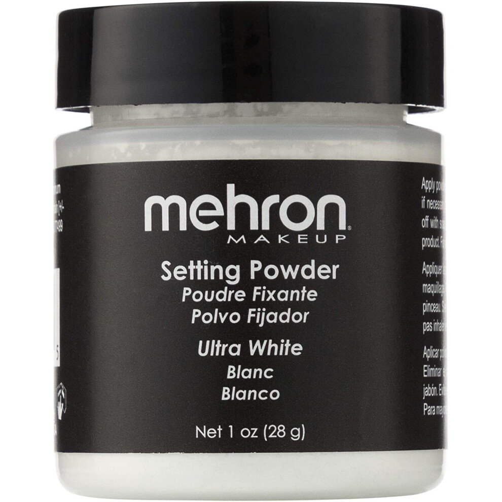 Mehron Setting Powder With Anti-Perspirant - Ultra White (1 oz)