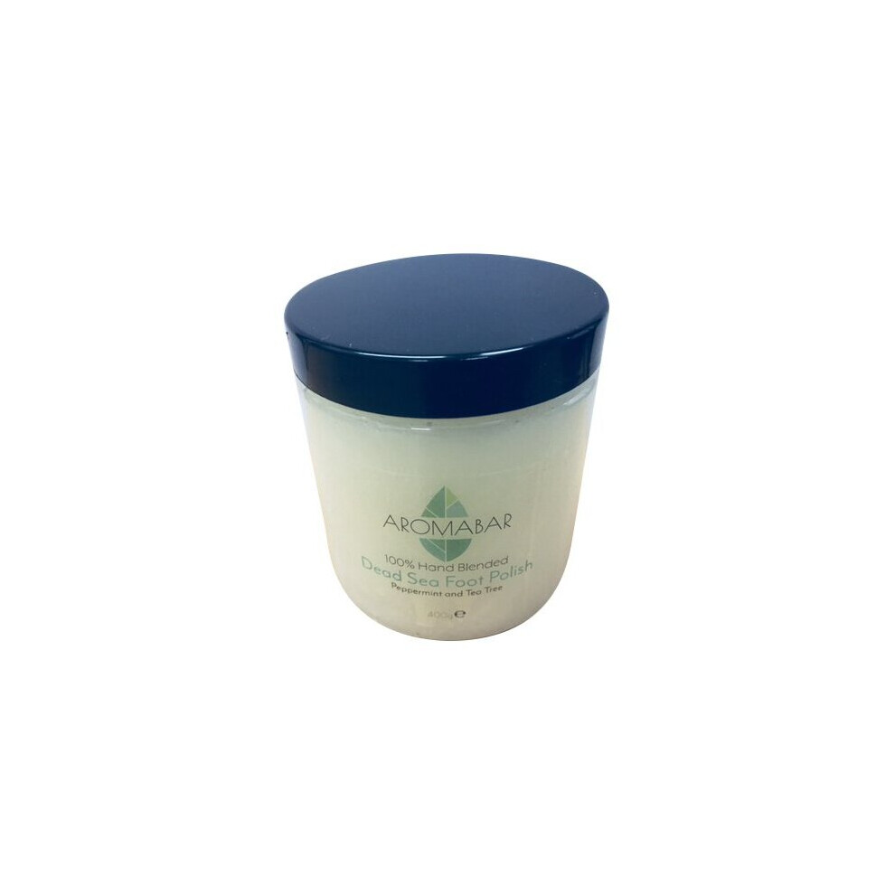 Aromabar Dead Sea Salt & Shea Butter Foot Polish Scrub 400G With Peppermint & Tea Tree Essential Oils