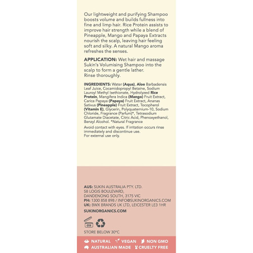 Sukin Volumizing Hair Shampoo 2