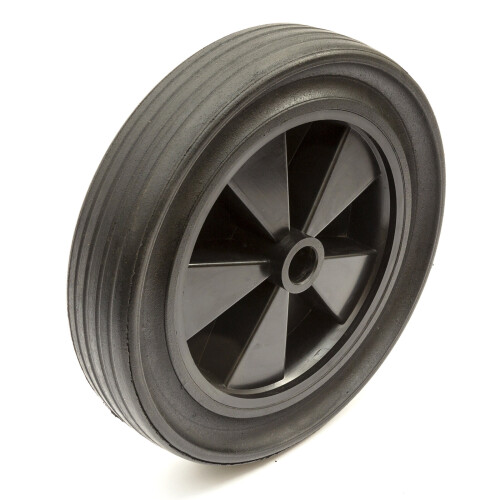 Heavy Duty 12 Inch Plastic Wheel Solid Rubber Tyre Puncture Proof Garden Trolley