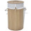 VidaXL vidaXL Bamboo Laundry Bin Round Natural Washing Clothes Storage Hamper Basket 1