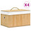 VidaXL vidaXL Bambus-Aufbewahrungsboxen 4 Stk. 1