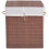 vidaXL Bamboo Laundry Bin Rectangular Brown Washing Clothes Basket Space Save 1