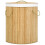 VidaXL vidaXL Bamboo Corner Laundry Basket 60L Washing Clothes Hamper Storage Bin 3