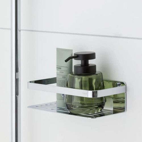 VidaXL Tiger Bathroom Basket Shower Storage Shelf Organiser Caddy Chrome 1400030346 1