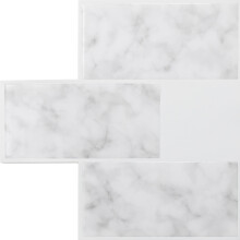 SUBWAY CARRARA 3D epoxy tile stickers (25.4cm x 25.4cm)