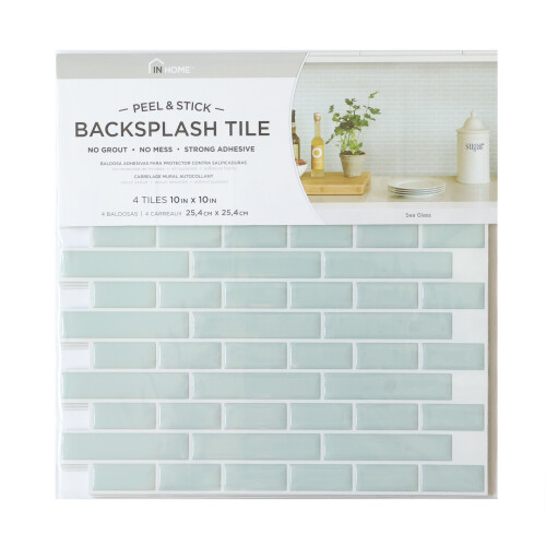 Fine Decor SEA GLASS 3D epoxy tile stickers (25.4cm x 25.4cm) 1