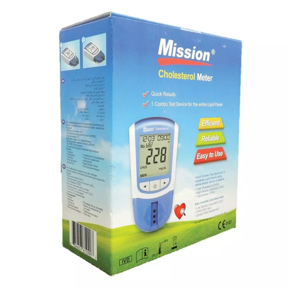 Mission Cholesterol Meter - Accurate Cholesterol Meter for Health Monitoring