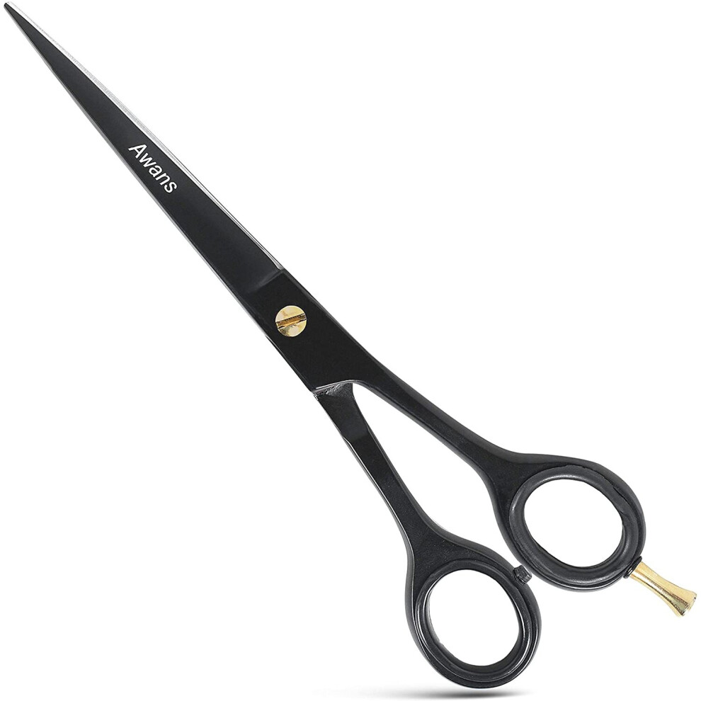 Barber Salon Scissor, Hairdressing Scissor, Shears, Hair Cutting Scissor (6.5" Black) For Men & Women and Children Stainless Steel