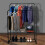 Direct Online Houseware Heavy Duty Double Clothes Rail Garment Rail with Shelf 4