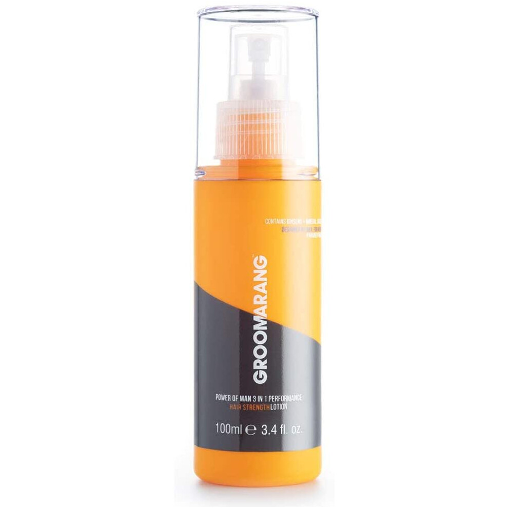 Groomarang Hair Loss Prevention Lotion - Power Of Man 3 In 1 Performance Hair Loss Treatment For Men - Encourages Hair Growth 100Ml